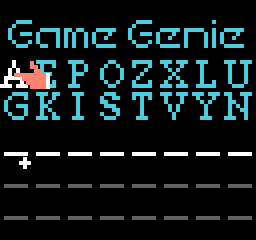 Game Genie Title Screen